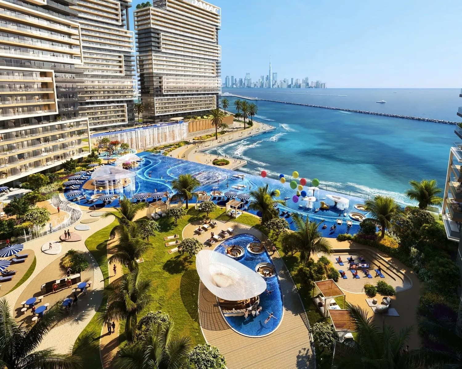 Infinity beach pool