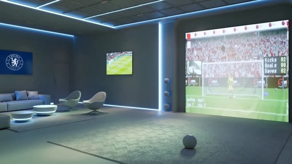 Voetbalsimulatieruimte